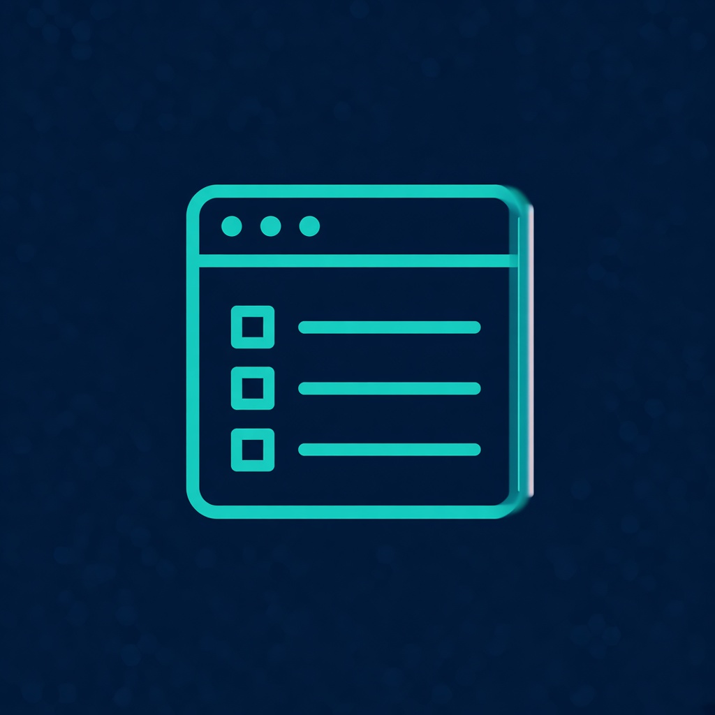 An internal business tool window